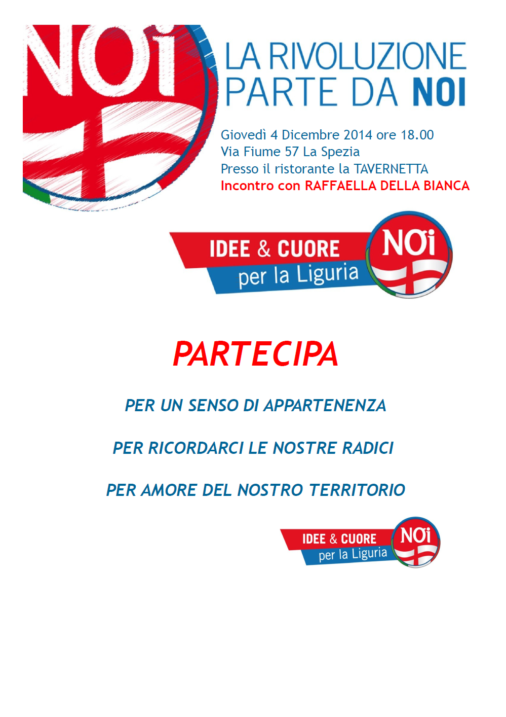 Comunicato stampa su incontro pubblico a La Spezia